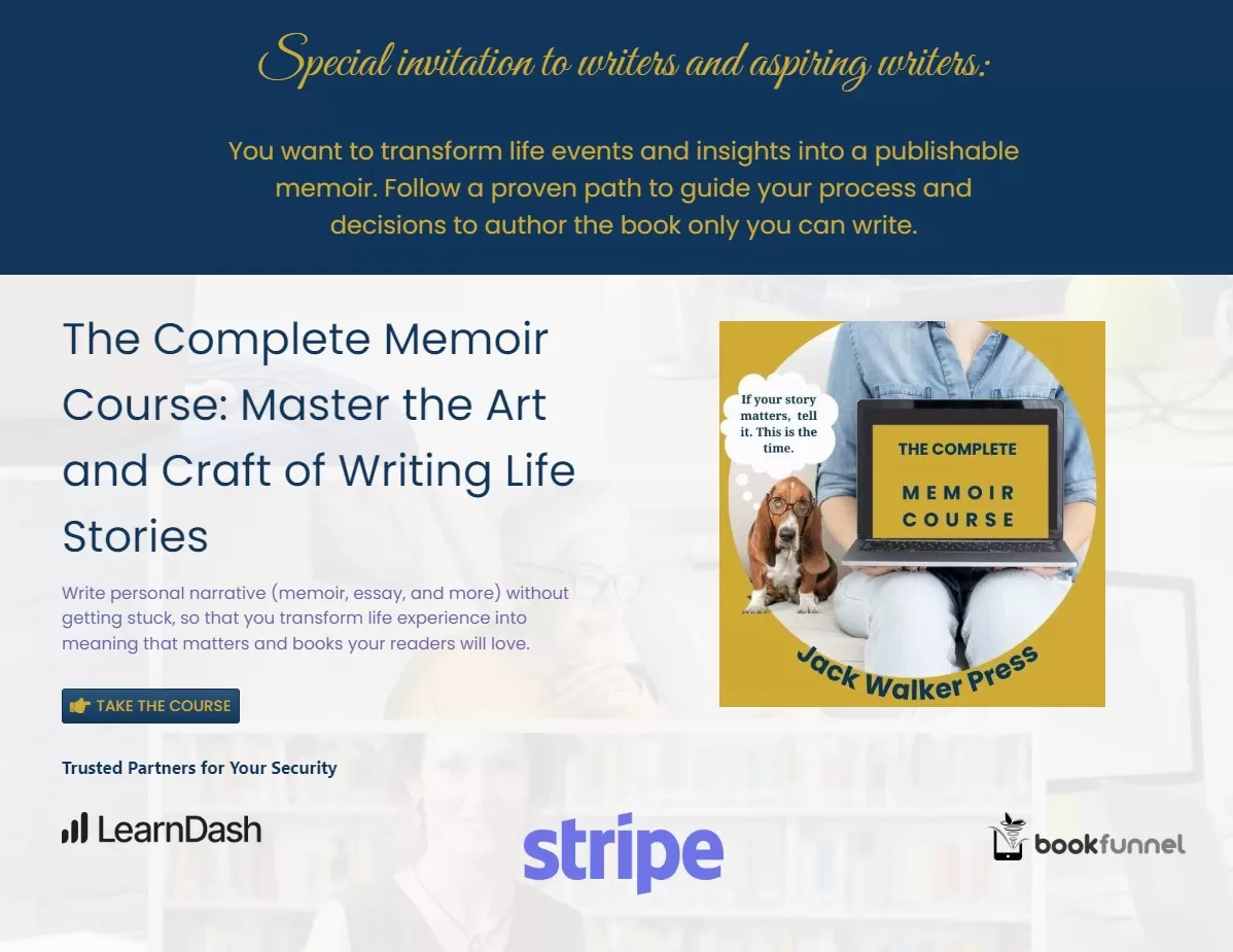 Go beyond memoir prompts. Take the complete memoir course