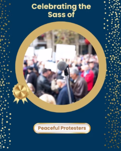 Protestors and writing as resitance